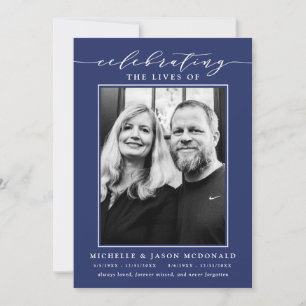 ELEGANT DOUBLE CELEBRATION OF LIFE FUNERAL SERVICE INVITATION