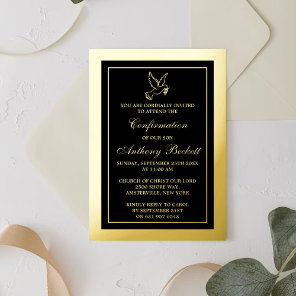 Elegant Dove Holy Communion Or Confirmation Real Foil Invitation