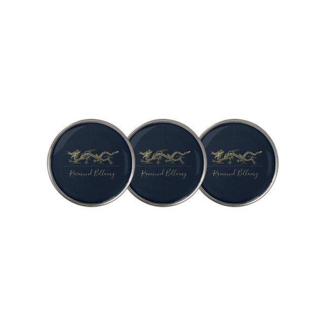 Elegant Dragon Golf Ball Marker (3 Up)