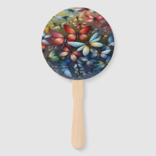 Elegant Dragonflies Hand Fan