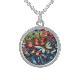 Elegant Dragonflies Sterling Silver Necklace