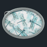 Elegant Dragonflies: Watercolor Wonder Belt Buckle<br><div class="desc">Seamless watercolor pattern with elegant dragonfly
Watercolor dragonfly pattern,  elegant and delicate.
Graceful dragonfly in a watercolor fantasy.
pattern,  dragonfly,  background,  decor,  watercolor,  hand drawn,  illustration,  spring,  wall,  poster,  animal,  creative,  seamless,  blue,  silhouette,  painting,  sketch,  fabric,  drawing,  ink</div>