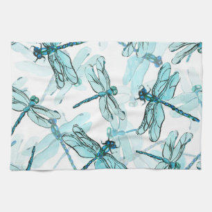 Elegant Dragonflies: Watercolor Wonder Kitchen Towel