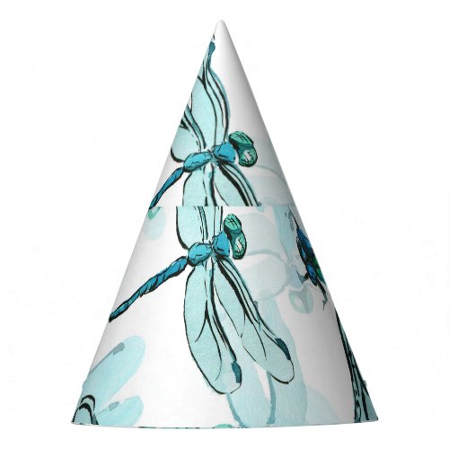 Elegant Dragonflies Watercolor Wonder Party Hat