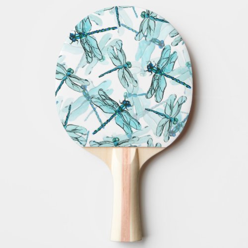 Elegant Dragonflies Watercolor Wonder Ping Pong Paddle