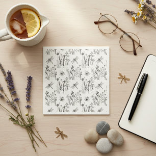 Elegant Dragonflies & Wildflowers  Napkins