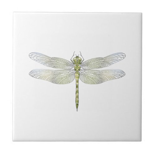Elegant Dragonfly drawing  Ceramic Tile