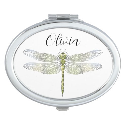 Elegant Dragonfly drawing  Compact Mirror