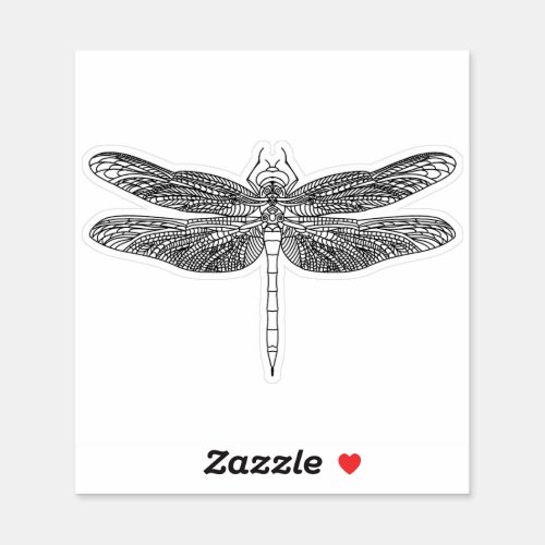 Elegant Dragonfly drawing  Sticker