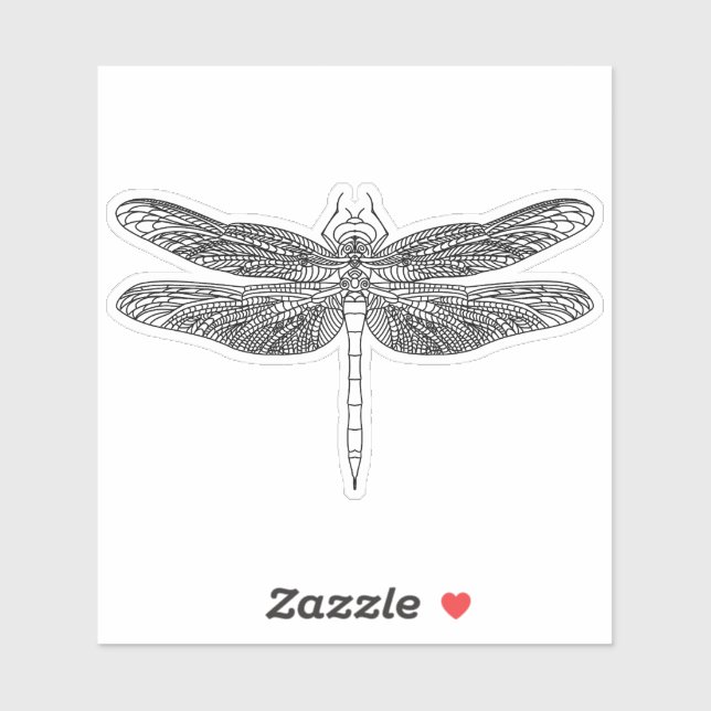 Elegant Dragonfly drawing  Sticker (Sheet)