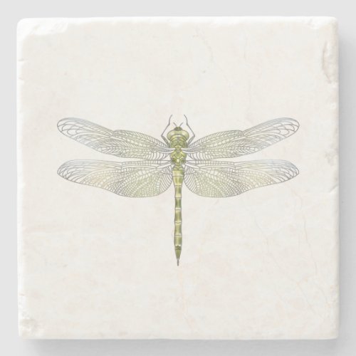 Elegant Dragonfly drawing  Stone Coaster
