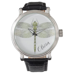 Elegant Dragonfly drawing Watch