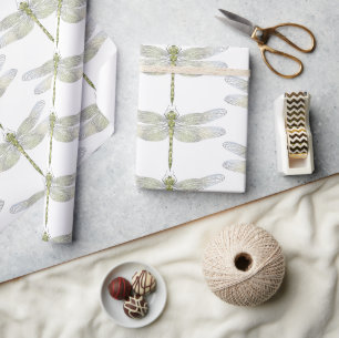 Elegant Dragonfly drawing Wrapping Paper