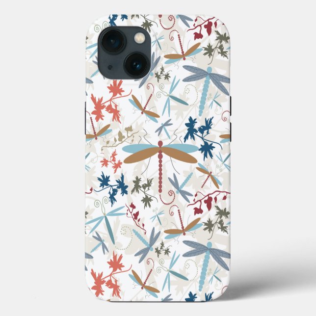 Elegant Dragonfly Pattern Art Case-Mate iPhone Case (Back)