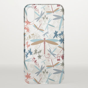 Elegant Dragonfly Pattern iPhone X Case