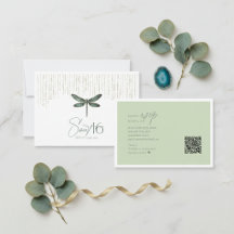 Elegant Dragonfly Sweet 16 Sage Green ID1310