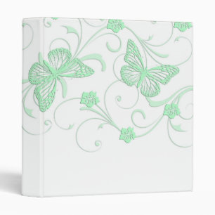 Elegant Dream Green Butterfly Binder