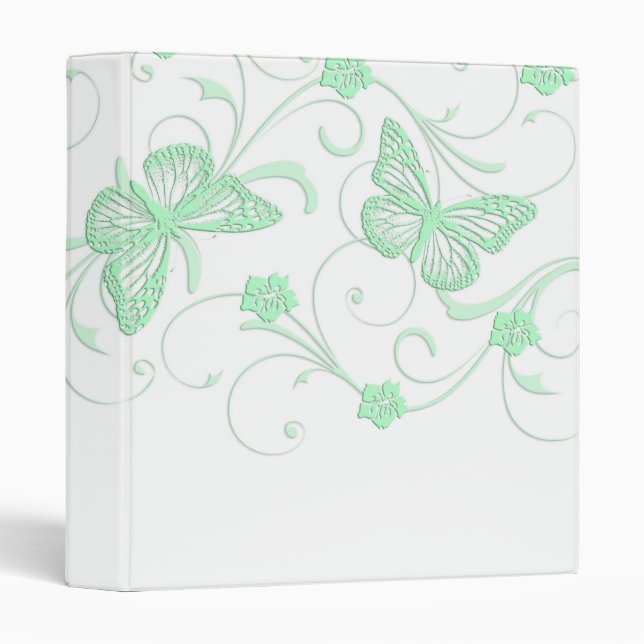 Elegant Dream Green Butterfly Binder (Front/Spine)