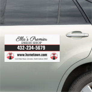 Elegant Dress Boutique Car Magnet