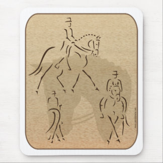 Elegant Dressage Horse Design in Brown/Tan Mouse Pad