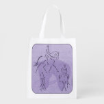 Elegant Dressage Horse Design In Purple Grocery Bag at Zazzle