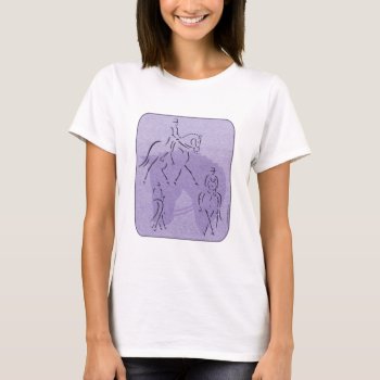 Elegant Dressage Horse Design In Purple T-shirt by KelliSwan at Zazzle