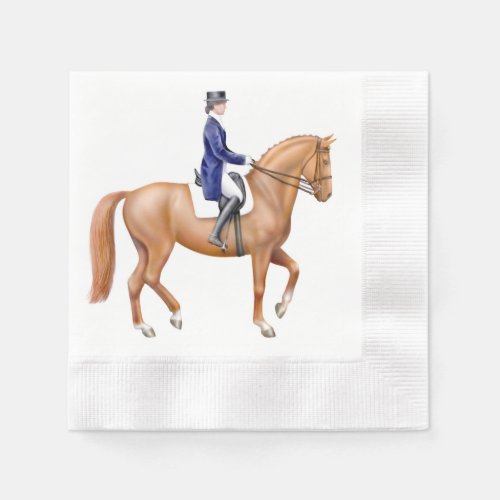 Elegant Dressage Horse Equestrian Paper Napkins