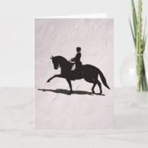 Elegant Dressage Horse & Rider Holiday Card