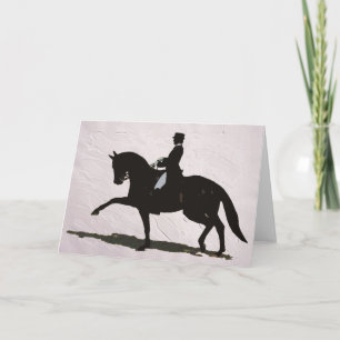 Elegant Dressage Horse & Rider Holiday Card