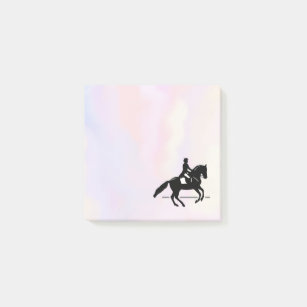 Elegant Dressage Rider on a Watercolor Background Post-it Notes