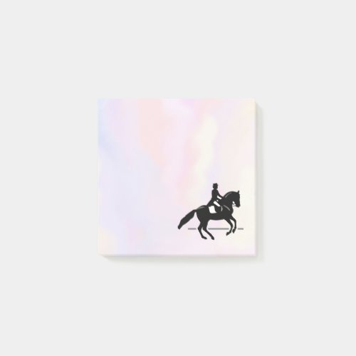 Elegant Dressage Rider on a Watercolor Background Post_it Notes