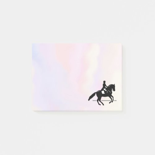 Elegant Dressage Rider on a Watercolor Background Post_it Notes