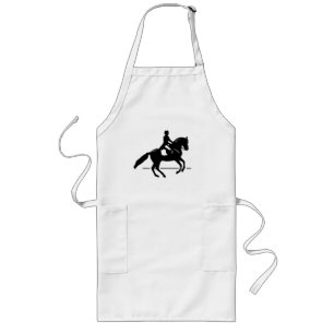 Elegant Dressage Rider Performing a Pirouette Long Apron