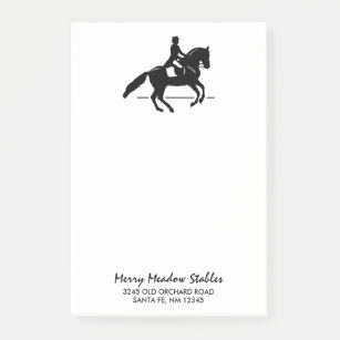 Elegant Dressage Rider Performing a Pirouette Post-it Notes