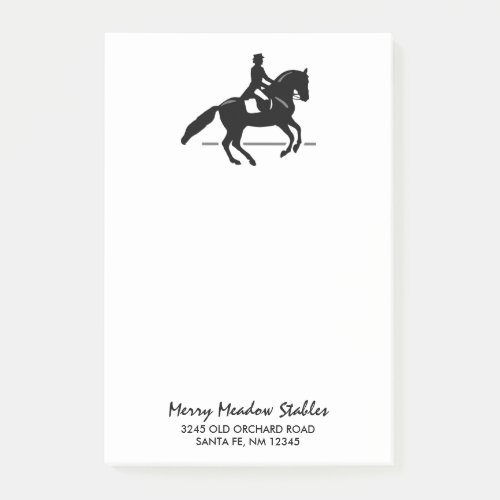 Elegant Dressage Rider Performing a Pirouette Post_it Notes