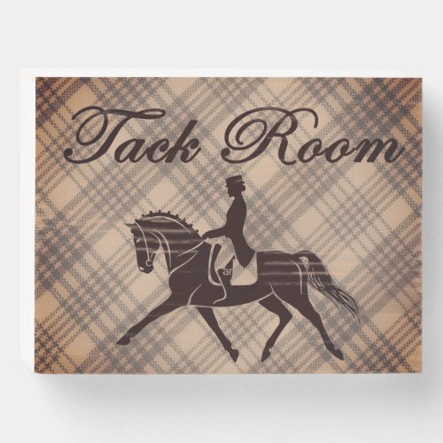 Elegant dressage tack room horse sign