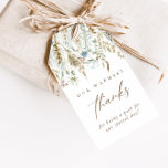 Elegant Dried Grass & Flowers Favor Thank You  Gift Tags<br><div class="desc">Design features a delicate bouquet of watercolor greenery and flowers, thistle, daisy, dusty blue fern and dried pampas grass. Designed to coordinate with for the «VERONICA» Wedding Invitation Collection. To change details click «Personalize». To move the text or change the text size, font, or color click «Click to customize further»...</div>
