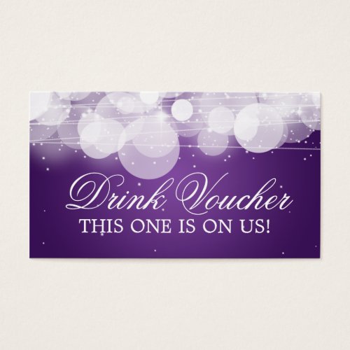 Elegant Drink Voucher Glow  Sparkle Purple