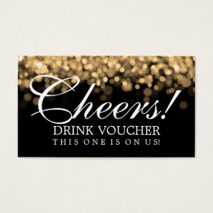 Elegant Drink Voucher Gold Lights