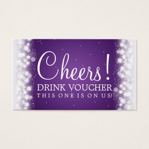 Elegant Drink Voucher Magic Sparkle Purple