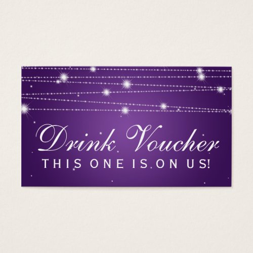 Elegant Drink Voucher Sparkling Lines Purple