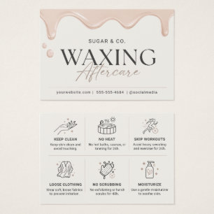 Elegant Drip Waxing Aftercare Pastel Business Card