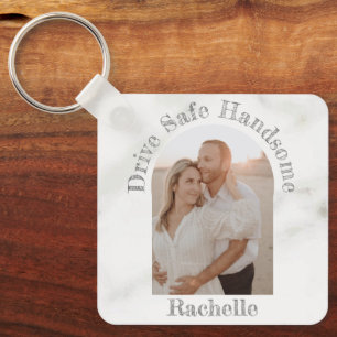 Elegant Drive Safe Gift To Husband Boyfriend Photo Keychain