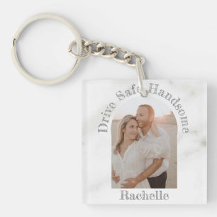 Elegant Drive Safe Gift To Husband Boyfriend Photo Keychain