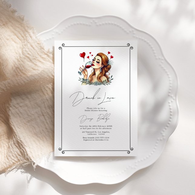 Elegant Drunk in Love Bridal Shower Invitation (Elegant Drunk in Love Bridal Shower Invitation)