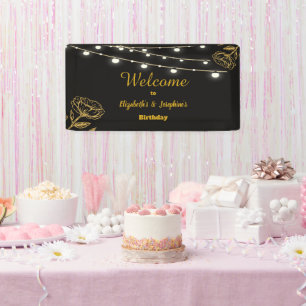 Elegant Dual Birthday Soiree  Banner