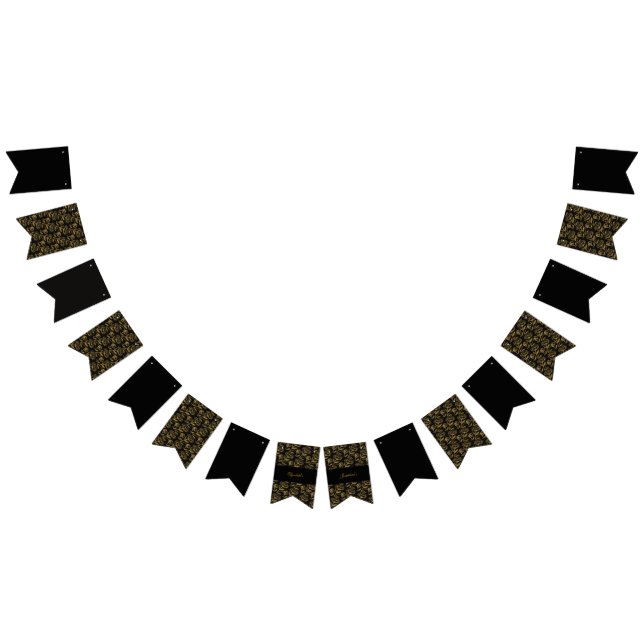 Elegant Dual Birthday Soiree  Bunting Flags (All)