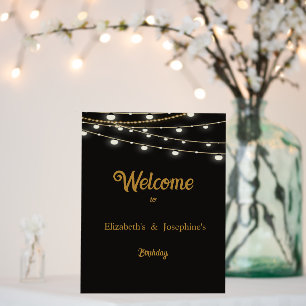 Elegant Dual Birthday Soiree Foam Board