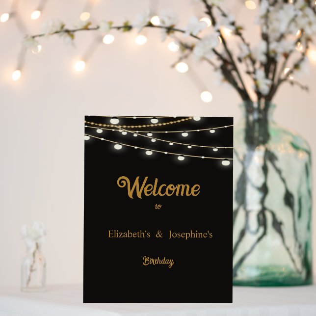 Elegant Dual Birthday Soiree Foam Board (In Situ (Wedding))