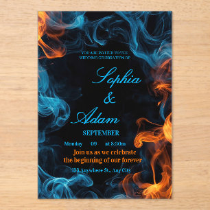 Elegant Dual Flame Wedding Invitation